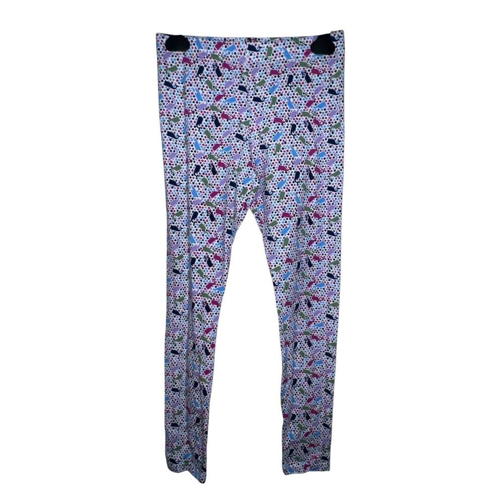Vineyard Vines Girls‎ Tiny Whales Printed Leggings Vivid Fuschia Size Large New